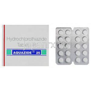 ジェネリック・エシドレックス、、Aquazid, ハイドロクロロサザイド 25 mg