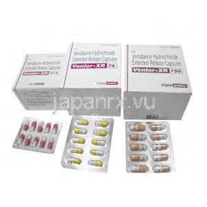 ベンラー XR, ベンラファキシン 37.5 mg 75 mg 150 mg