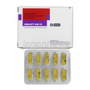 ベンリフト OD, ベンラファキシン XR, 75mg, カプセル