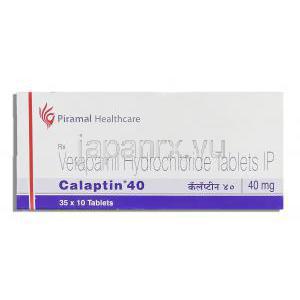 カラプチン, ベラパミル 40mg 錠 （Piramal） 箱