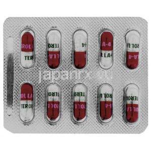 テロルLA, 酒石酸トルテロジン 4mg カプセル （Cipla） 包装