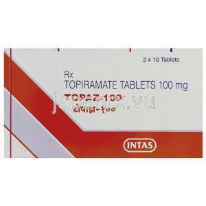 トパーズ, トピラマート 100mg 錠 (Intas) hako