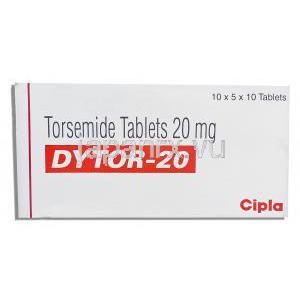 ダイトール, トラセミド 20mg 錠 (Cipla) 箱
