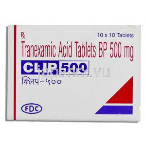 クリップ, トラネキサム酸 500mg 錠 (FDC) 箱
