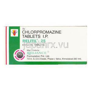 レリチル, クロルプロマジン 25mg 錠 (LA Pharma) 箱