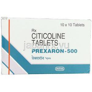 プレキサロン, シチコリン 500mg 錠 (Intas) 箱