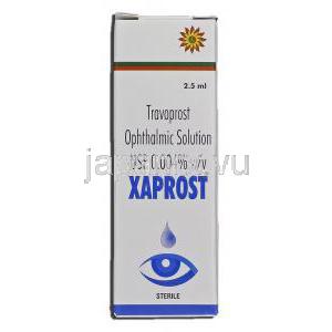 キサプロスト, トラバプロスト 0.004% x 2.5 ml 点眼薬 (Sava medica) 箱