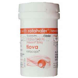 チオーバ, 臭化チオトロピウム  18mcg, 吸入用カプセル (CIPLA) ボトル