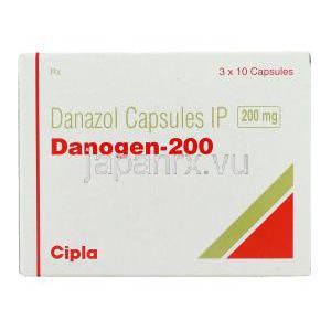 ダノゲン, ダナゾール 200mg カプセル (Cipla) 箱