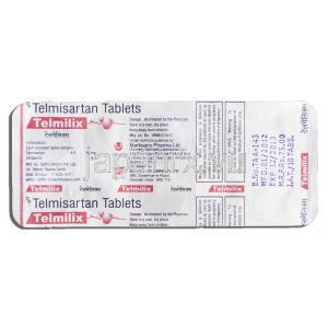 テルミリックス, テルミサルタン 40mg, 錠 包装裏面