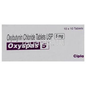 オキシブチニン 5 mg Oxyspas Cipla 製造業者情報