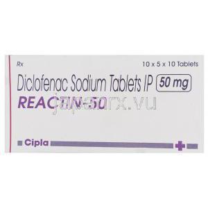 リアクチン, ジクロフェナクナトリウム 50mg  錠　