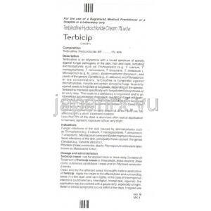 テルビシップ, テルビナフィン, 1% 10グラム クリーム (Cipla) 情報シート1