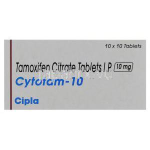 サイトタム／シトタム, タモキシフェン 10mg 錠 (Cipla) 箱