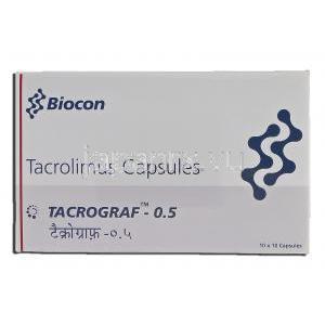 タクログラフ, タクロリムス水和物, 0.5mg, カプセル 箱