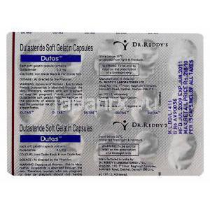 デュタス, デュタステライド 0.5 mg （製造データ）