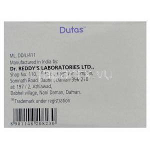 デュタス, デュタステライド 0.5 mg（製造データ）