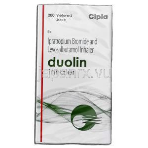 レボサルブタモール / 臭化イプラトロピウム, Duolin, 50mcg / 20mcg 200md インヘラー (Cipla)