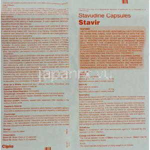 スタビル, スタブジン 40mg 錠 (Cipla) 情報シート1