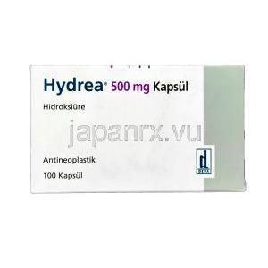 ハイドレア,　ハイドロキシシウレア 500mg　箱