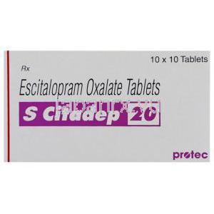 エス・シタデップ, エスシタロプラム 20 mg箱