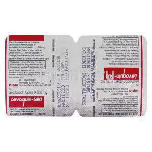 オフロキサシン 500 mg 錠 Levoquin (Cipla) 情報