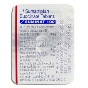 スミナット, スマトリプタン  100 MG錠 (SUN PHARMA)
