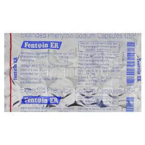 フェニトイン  (ヒダントールジェネリック) 100 mg Fentoin ER 100 (Sun pharma)カプセル