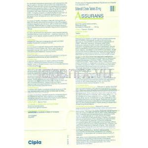 アシュアランス, シルデナフィル 20mg 錠 (Cipla)  情報シート1