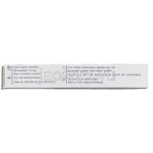 シンバスタチン, シンバスタチン 10mg 錠 (ブリストル) 使用上注意