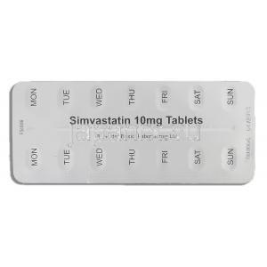 シンバスタチン, シンバスタチン 10mg 錠 (ブリストル) 包装