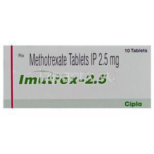 イミュトレックス Imutrex, メトトレキサート 2.5mg 錠 (Cipla) 箱