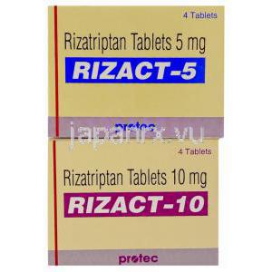 リザクト, 安息香酸リザトリプタン 5gm / 10mg 錠 (Protec) 箱