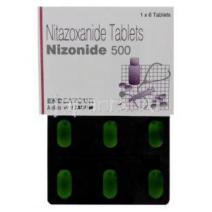 ニゾナイド Nizonide, ニタゾキサニド（アリニア/アニータ　ジェネリック）, 500MG 錠 (Lupin)