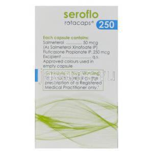 セロフロ, サルメテロール50mcg／　プロピオン酸フルチカゾン250mcg 成分