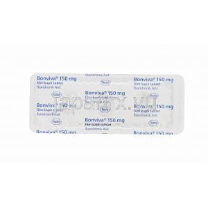 ボンビバ 3錠, イバンドロン酸 150mg　錠　シート裏面