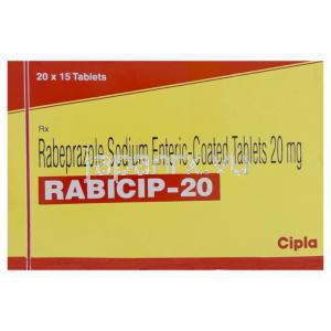 ラビシップ, ラベプラゾールナトリウム 20mg 錠 (Cipla) 箱