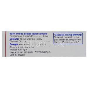ラビシップ, ラベプラゾールナトリウム 10mg 錠 (Cipla) 成分