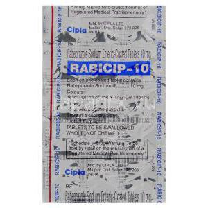 ラビシップ, ラベプラゾールナトリウム 10mg 錠 (Cipla) 包装