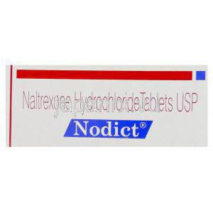 ナルトレキソン (レビアジェネリック), Nodict, 50mg 錠 (Sun Pharma) 箱