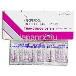 ハロペリドール(セレネースジェネリック) , Trancodol DT,  1.5mg 錠 (Intas)