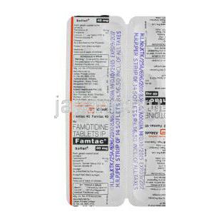 ファモタックソフレット,ペプシドジェネリック,ファモチジン　40mg　錠　シート　情