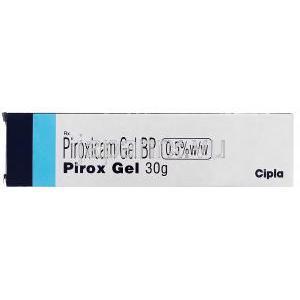 ピロクス, ピロキシカム 5mg/gm ジェル (Cipla) 箱