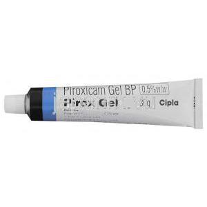 ピロクス, ピロキシカム 5mg/gm ジェル (Cipla) チューブ