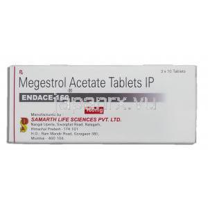 エンデース, 酢酸メゲストロール 160mg 錠 (Samarth Pharma) 箱