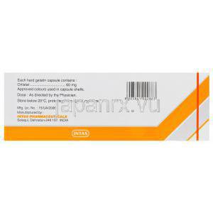 オベリット, オーリスタット　60mg