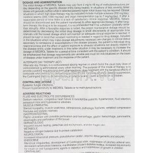 メドロール, メチルプレドニゾロン16mg 錠 (Pfizer) 情報シート5