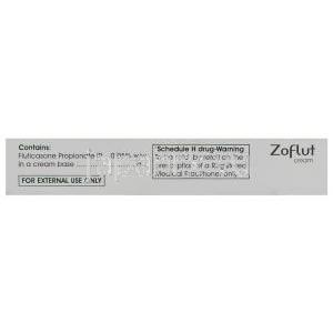 ゾフルット, フルチカゾン, Zoflut, 0.05% 10gm クリーム  成分