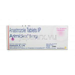 アリミデックス, アナストロゾール 1mg 　箱　情報