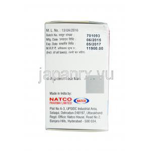 エルロナット150, タルセバジェネリック,　エルロチニブ 150mg 箱　製造元：Natco